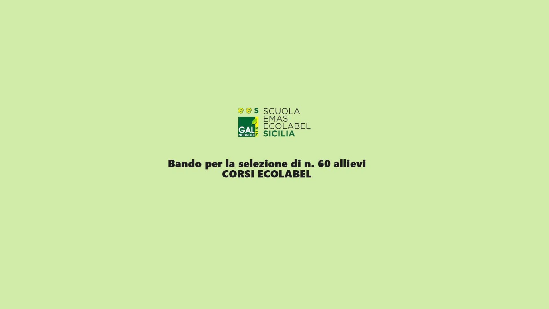 Bando di ammissione – Scuola ECOLABEL Sicilia – I edizione anno formativo 2021/22