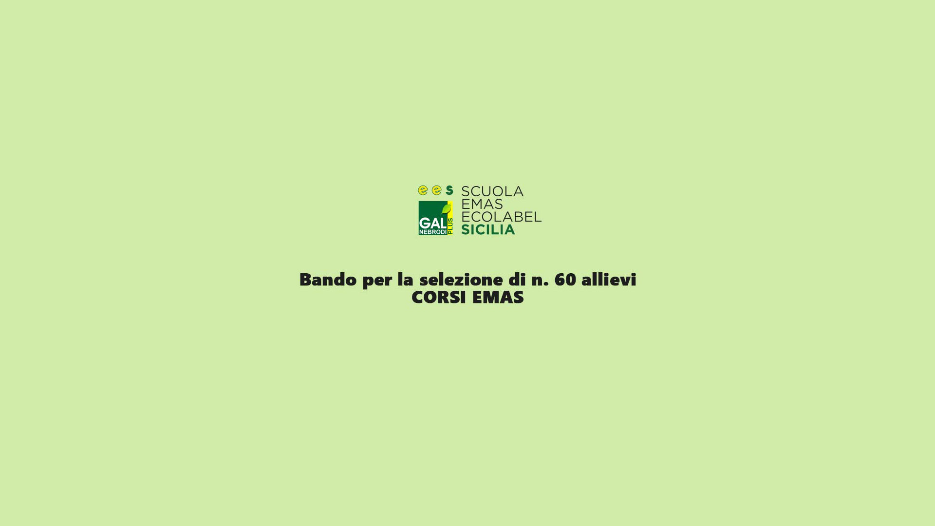 Bando di ammissione – Scuola EMAS Sicilia – I edizione anno formativo 2021/22