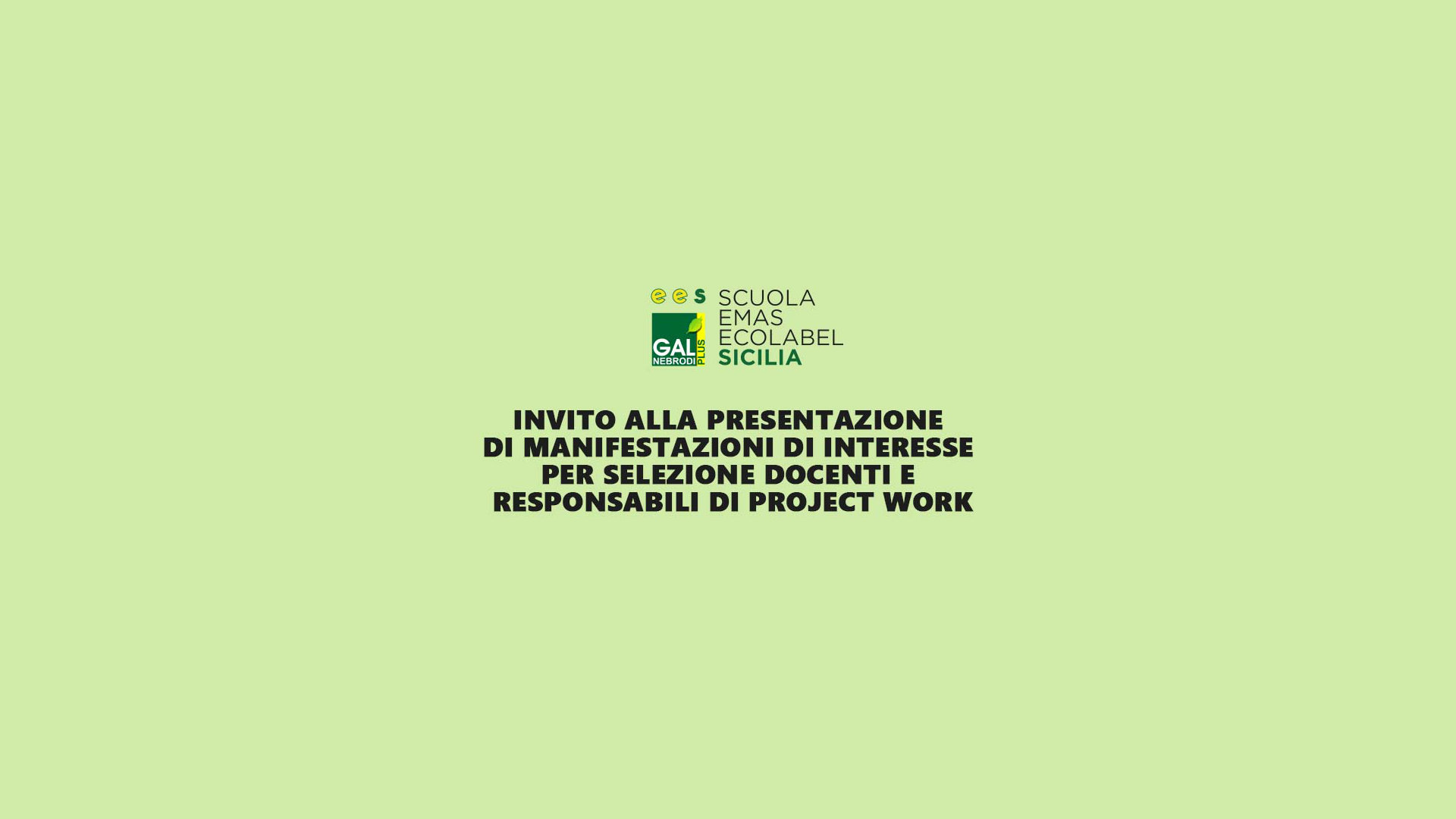 Manifestazione di interesse per Docenti e Responsabili di Project Work – EMAS Ecolabel